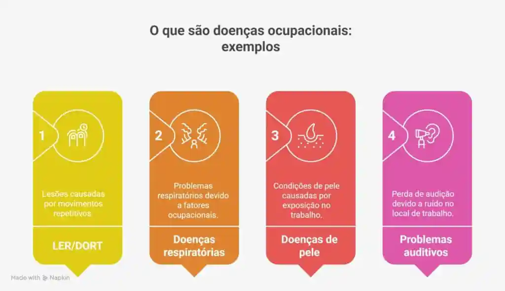 exemplos de doenças ocupacionais​